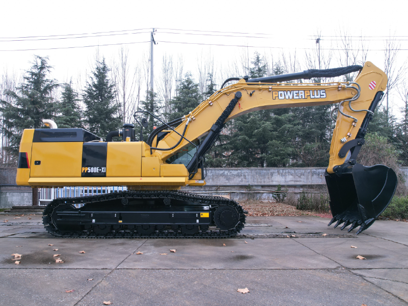 powerplus pp500e-xi crawler tracked excavator side view profile