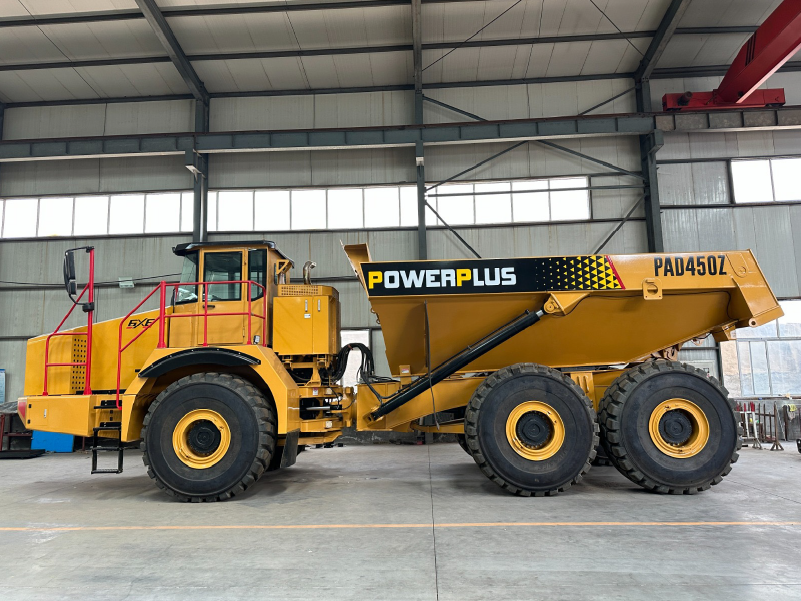powerplus pad450z articulated dump truck adt hauler tipper in factory production facility