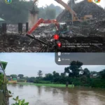 powerplus-group-excavator-in-indonesia-clearing-flood-rubbish