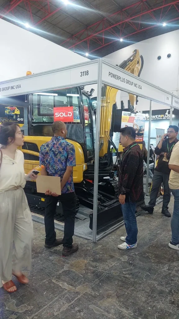 powerplus excavator sold during mining indonesia expo 2024