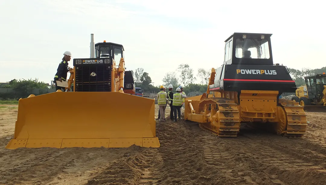powerplus bulldozers in action on a job site