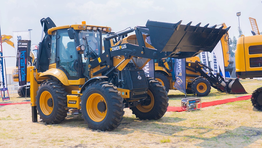 powerplus tlb backhoe loader PBL488T-II at minecon 2026 zimbabwe harare